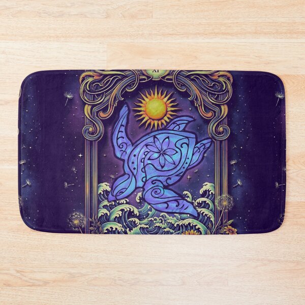 Item preview, Celestial Honu Tarot – Midnight Sun & Sea Flowers designed and sold by sunnthreads.