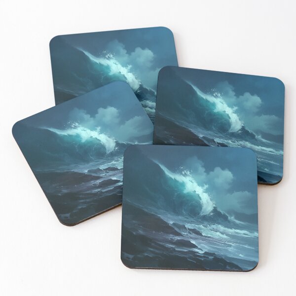 Item preview, Towering Ocean Wave Crashing Storm Coast designed and sold by Christian Weiss.