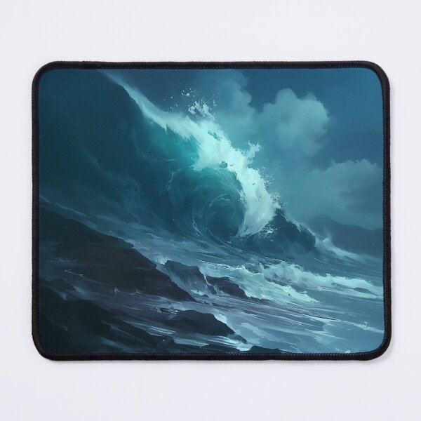 Item preview, Towering Ocean Wave Crashing Storm Coast designed and sold by Christian Weiss.