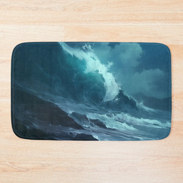 Item preview, Towering Ocean Wave Crashing Storm Coast designed and sold by Christian Weiss.