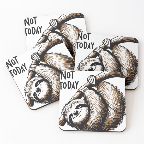 Item preview, A lazy sloth perfectly capturing the mood of avoiding responsibilities. The simple composition works very well for stickers and casual apparel. designed and sold by Dejbar.