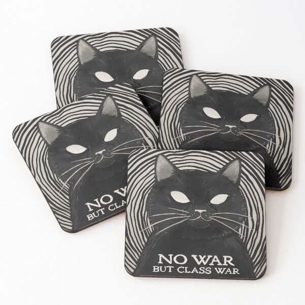 Item preview, No War But Class War Cat designed and sold by lauragraves.
