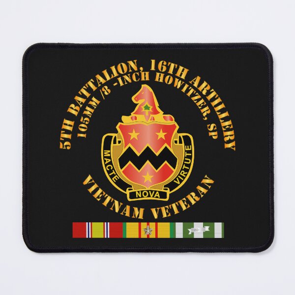 Item preview, Army - 5th Battalion, 16th Artillery w SVC Ribbon V2 designed and sold by Military Insignia Products.
