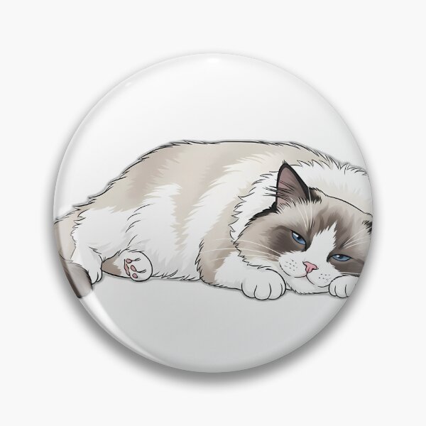 Item preview, Ragdoll Sleepy Plop Cat Design designed and sold by pumsquare.