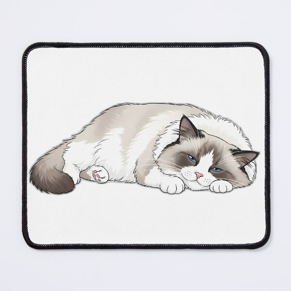 Item preview, Ragdoll Sleepy Plop Cat Design designed and sold by pumsquare.