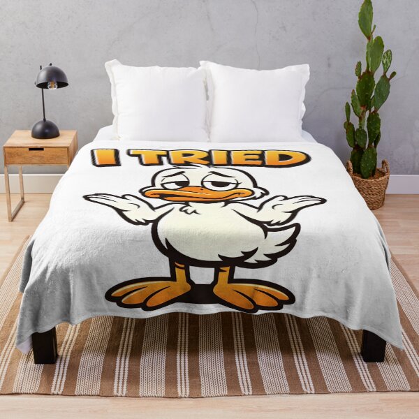 Item preview, Funny Duck Shirt – I Tried – Sarcastic Duck Cartoon Humor designed and sold by bazstees54.