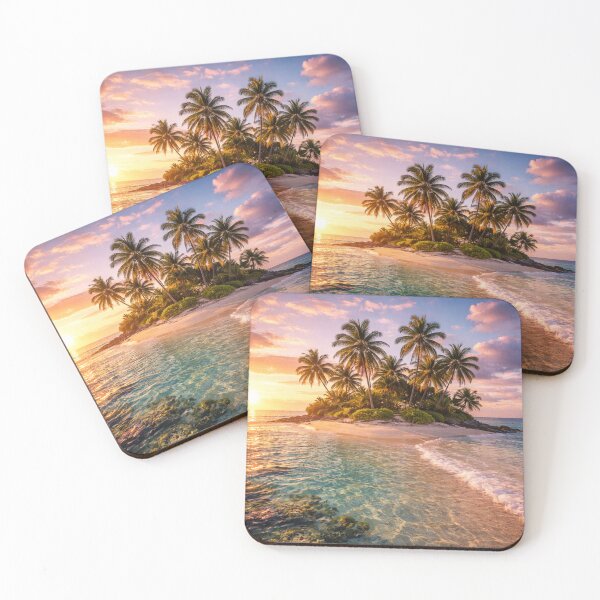 Item preview, Tropical island at sunset designed and sold by JuViRo.