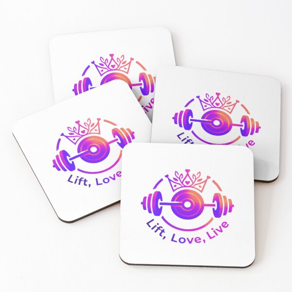 Item preview, Lift Love Live - Neon Crown Barbell Fitness Ar designed and sold by RDproject.