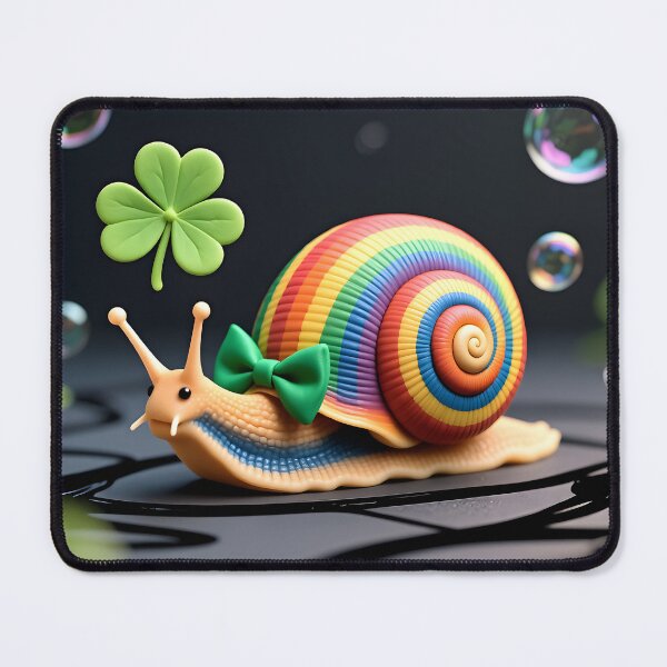 Item preview, Cute St Patricks Day Rainbow Lucky Snail designed and sold by Found Dream.