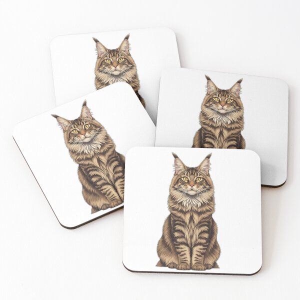 Item preview, Maine Coon Upright Calm Cat Design designed and sold by pumsquare.