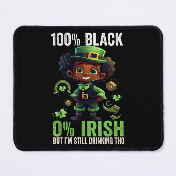 Item preview, Black Leprechaun Drinking Funny Irish St Patricks Humor Graphic Shirt designed and sold by playrify.
