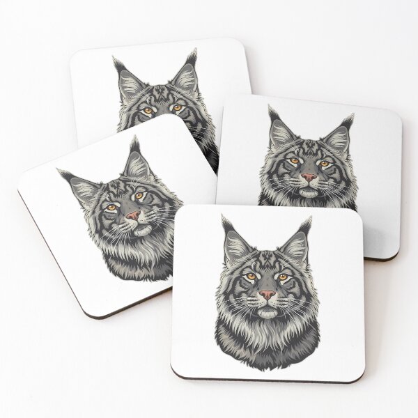 Item preview, Maine Coon Friendly Portrait Cat Design designed and sold by pumsquare.