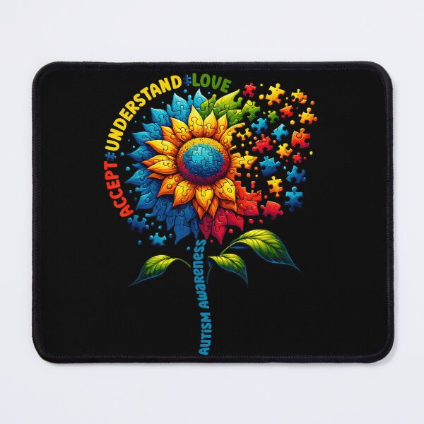 Item preview, Autism Awareness Sunflower Puzzle Accept Understand Love Support Graphic Tee designed and sold by playrify.