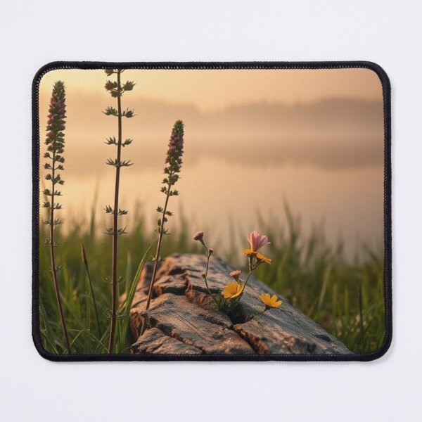 Item preview, Wildflowers on Driftwood at Golden Hour Lake designed and sold by Vida e Arte.