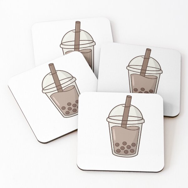 Item preview, Cute Chocolate Boba Tea Kawaii Sticker – Pastel Bubble Tea Drink designed and sold by Nuha28.