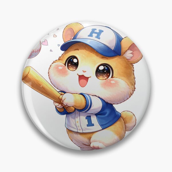 Item preview, Kawaii Hamster Playing Baseball. designed and sold by Lylysun.