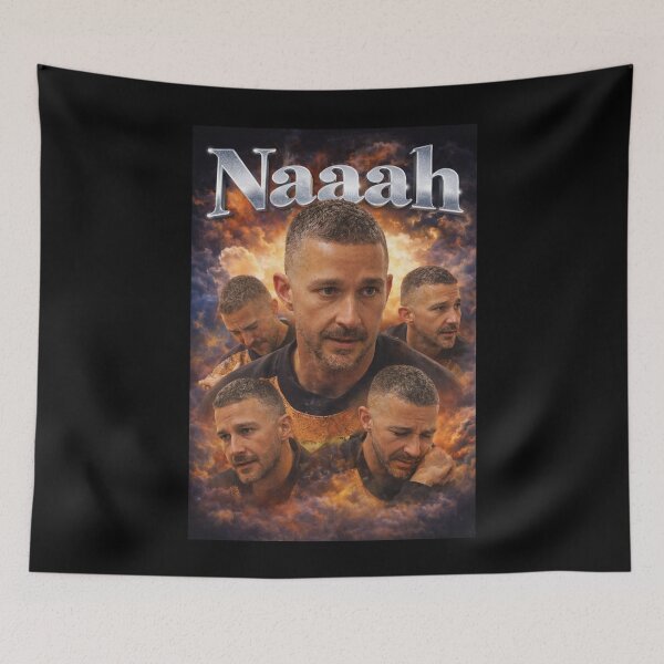 Item preview, shia labeouf What Does It Say? Naaah  bible meme designed and sold by Alluka Brand.