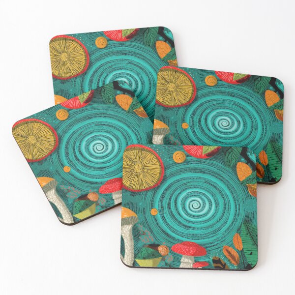 Item preview, Colorful mushrooms and plants designed and sold by anytka.