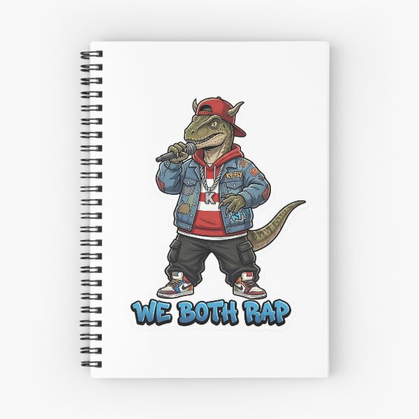 Item preview, We Both Rap - Funny Raptor Dinosaur Rapper Sticker - Hip Hop Dino Art designed and sold by Desperate Measures.