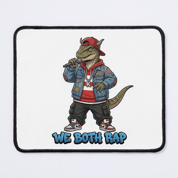 Item preview, We Both Rap - Funny Raptor Dinosaur Rapper Sticker - Hip Hop Dino Art designed and sold by Desperate Measures.