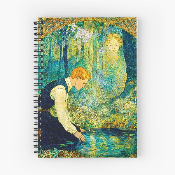 Item preview, Echoes of Narcissus | Greek Myth Reimagined in Art Nouveau Style designed and sold by Stoneflower-Art.