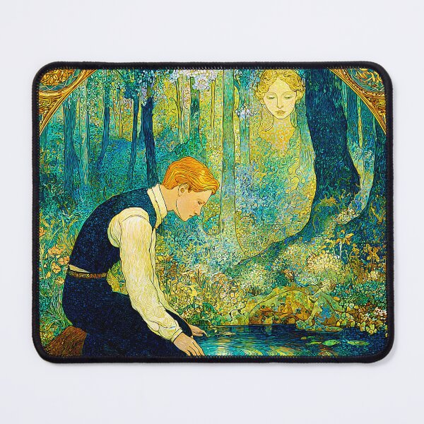 Item preview, Echoes of Narcissus | Greek Myth Reimagined in Art Nouveau Style designed and sold by Stoneflower-Art.