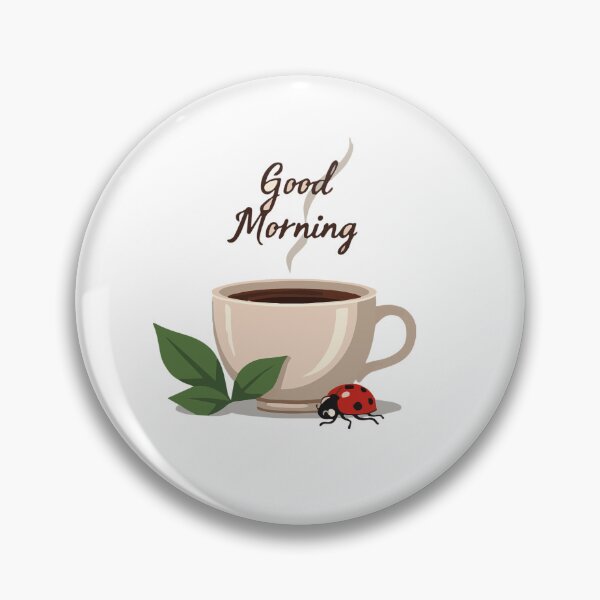 Artikelvorschau, Guten Morgen Kaffee mit Marienkäfer und Drei Blätter entworfen und verkauft von GreenDreamArt.