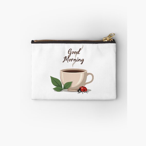 Item preview, Good Morning Coffee with Ladybug and Three Leaves designed and sold by GreenDreamArt.