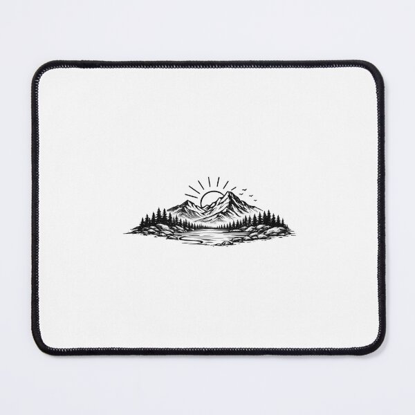 Item preview, Minimalist Mountain Sunset Landscape designed and sold by VerticalPulse.