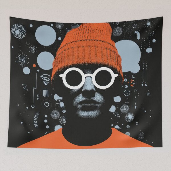 Item preview, Person in glasses and hat designed and sold by anytka.