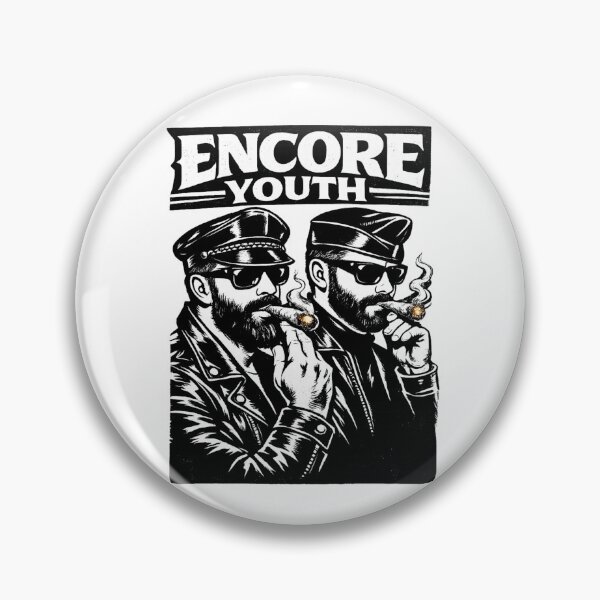 Item preview, Encore Youth – 90s Leather Culture Graphic | Black & White Retro Illustration by Smashed Apples designed and sold by SmashedApples.