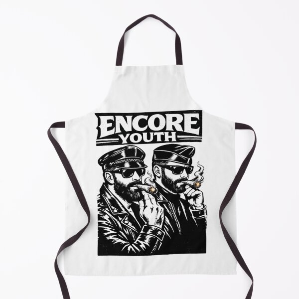 Item preview, Encore Youth – 90s Leather Culture Graphic | Black & White Retro Illustration by Smashed Apples designed and sold by SmashedApples.