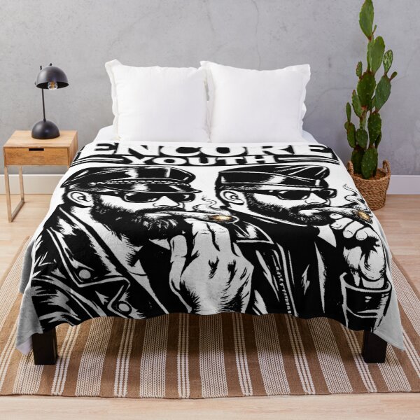 Item preview, Encore Youth – 90s Leather Culture Graphic | Black & White Retro Illustration by Smashed Apples designed and sold by SmashedApples.