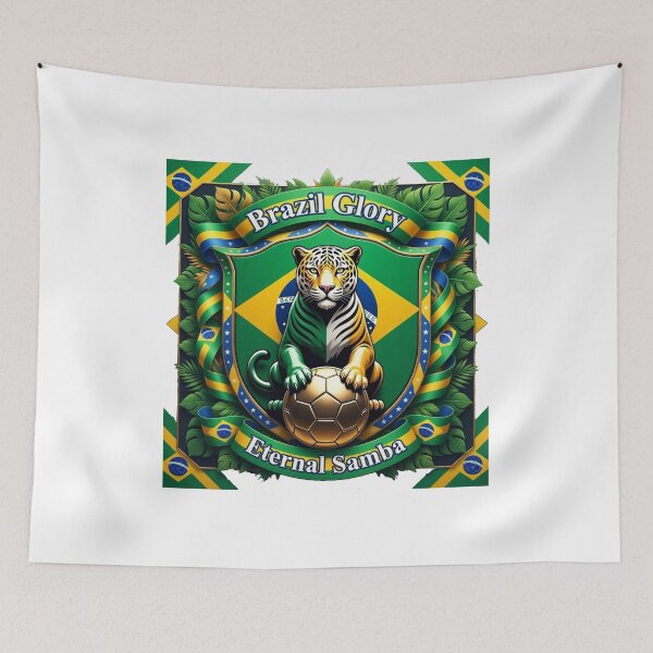 Item preview, Jaguar Glory Brazil Tee, Eternal Rhythm Jaguar Drinkware, Flag Pride Crest Souvenir Gift designed and sold by YMLux.