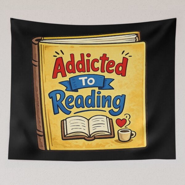 Item preview, Addicted To Reading Book Cartoon designed and sold by ContTraders.