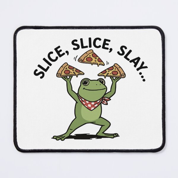 Item preview, Slice Slice Slay Funny Pizza Juggling Frog designed and sold by Floomart.