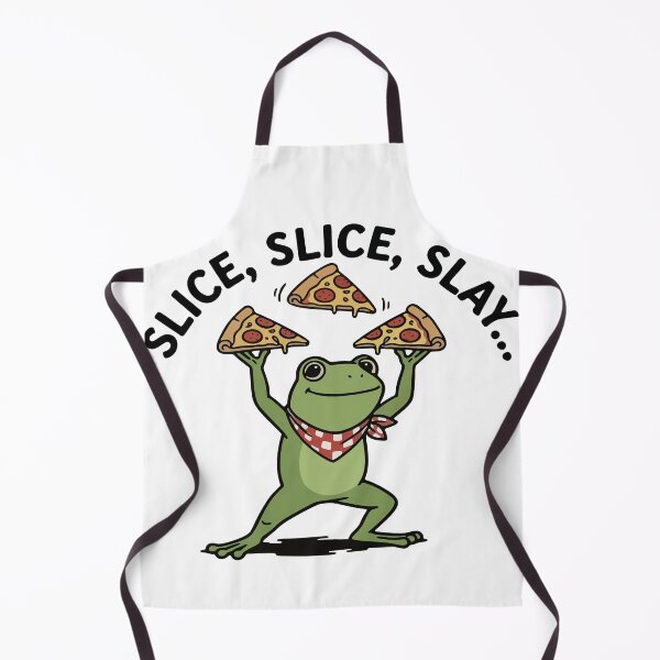 Item preview, Slice Slice Slay Funny Pizza Juggling Frog designed and sold by Floomart.