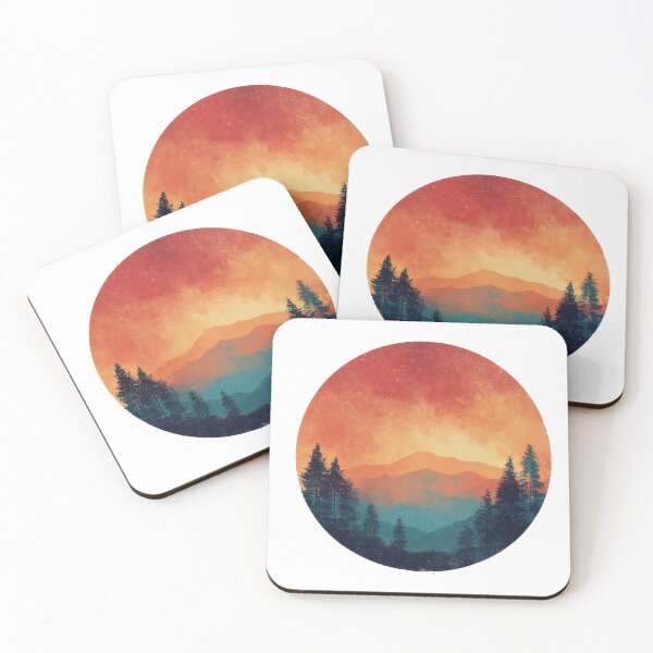 Item preview, Vibrant mountain sunset hues designed and sold by anytka.