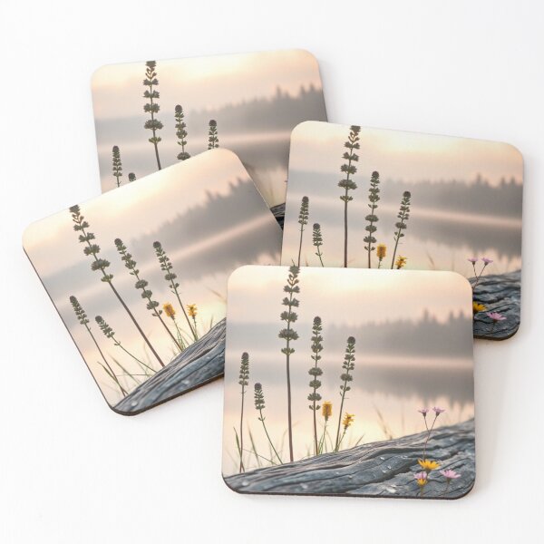 Item preview, Ethereal Lakeside Morning with Wildflowers and Driftwood designed and sold by Vida e Arte.