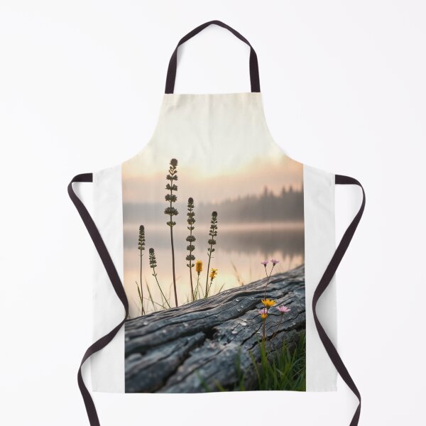Item preview, Ethereal Lakeside Morning with Wildflowers and Driftwood designed and sold by Vida e Arte.