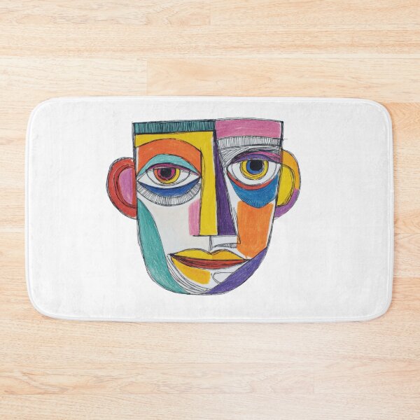 Item preview, Colorful abstract face drawing designed and sold by anytka.
