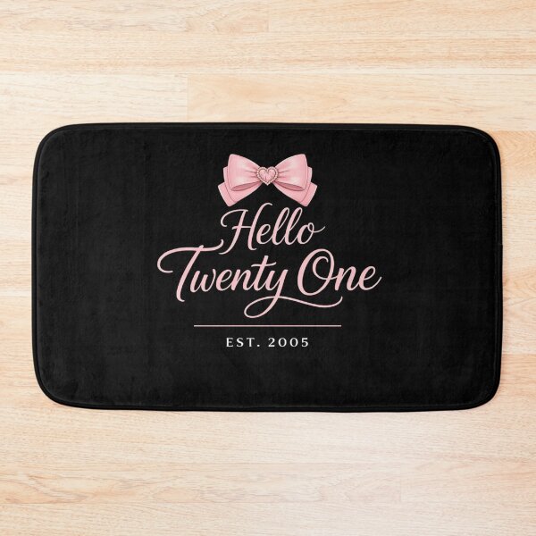 Item preview, Hello Twenty One Est 2005 Pink Bow 21st Birthday Aesthetic for Girls and kids designed and sold by bilal sibgui.