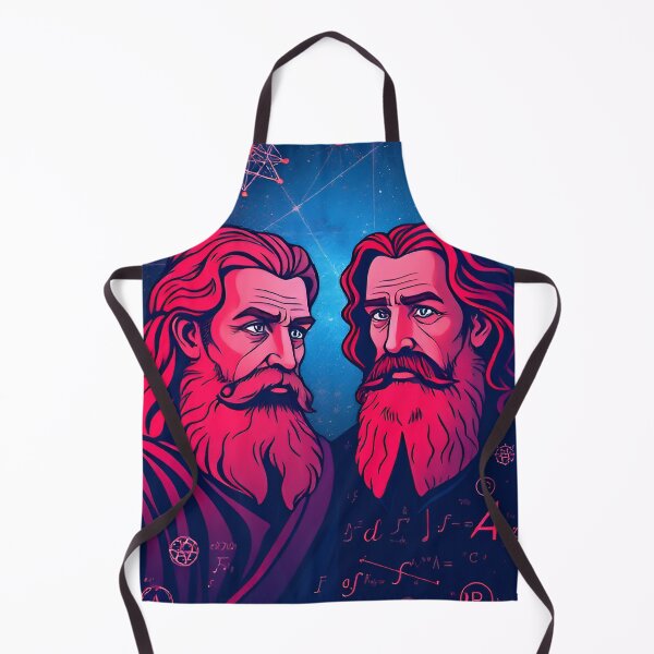 Item preview, Founders of Mathematics: Cosmic Portraits of Pythagoras and Blaise Pascal designed and sold by nastasiia999.
