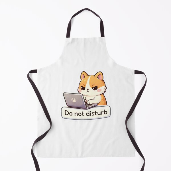 Item preview, Do Not Disturb Working Cat Sticker – Funny Kawaii Cat with Laptop Cartoon designed and sold by Dasts Cart.