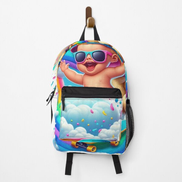 Item preview, Baby Skateboard Rainbow Adventure with Party Pets designed and sold by Mitaudesign.