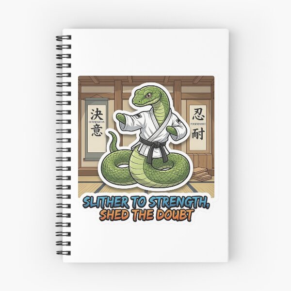 Item preview, Slither to Strength Karate Snake Sticker - Motivational Karate Art designed and sold by Desperate Measures.