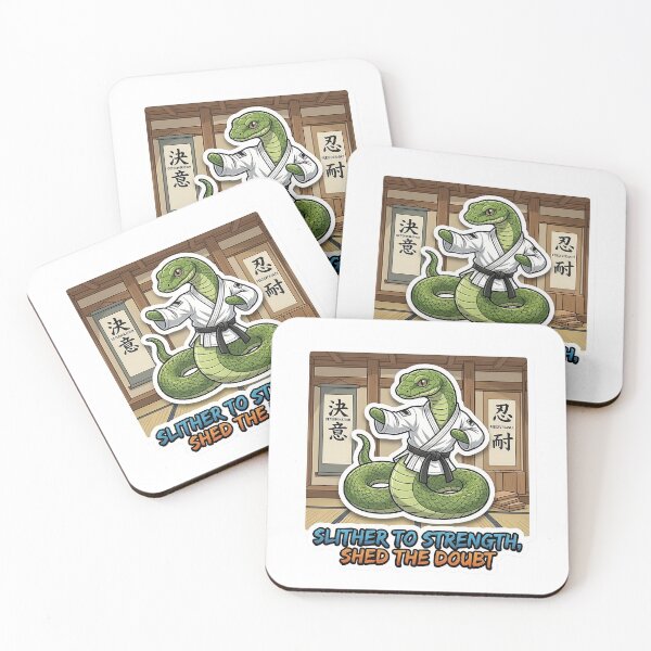 Item preview, Slither to Strength Karate Snake Sticker - Motivational Karate Art designed and sold by Desperate Measures.