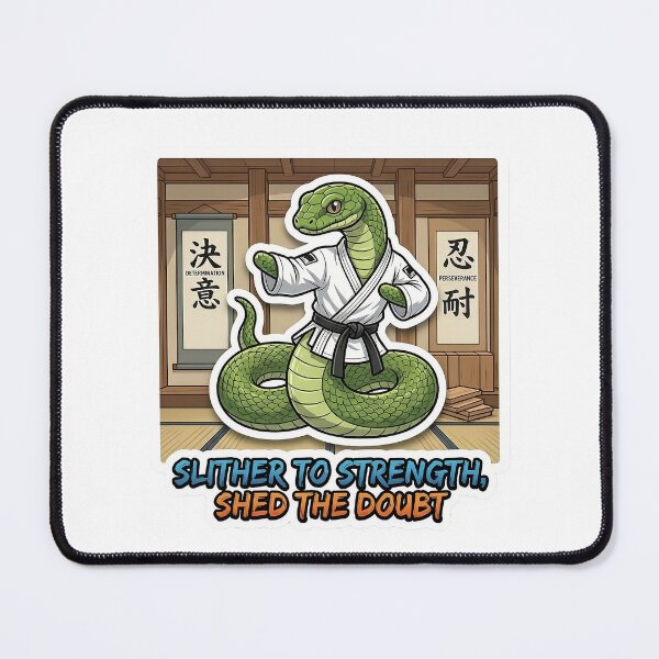Item preview, Slither to Strength Karate Snake Sticker - Motivational Karate Art designed and sold by Desperate Measures.