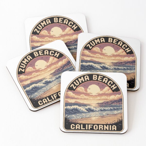 Item preview, Zuma Beach California: Retro Surf Coast Pixel Art designed and sold by CircinusStore.