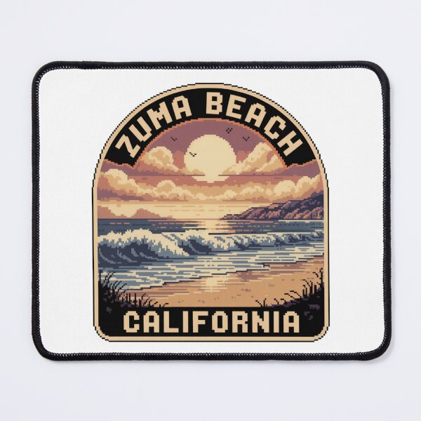 Item preview, Zuma Beach California: Retro Surf Coast Pixel Art designed and sold by CircinusStore.